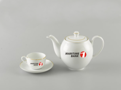 Bộ Trà Minh Long 0.5 L Camelia Chỉ Vàng Giá In Logo