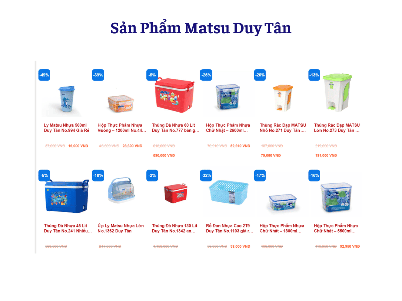 Đồ gia dụng Duy Tân Sản Phẩm Nhựa Giá Rẻ Cho Người Việt