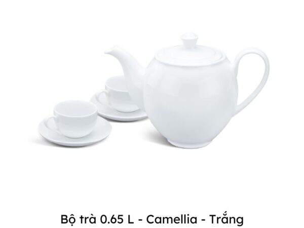 Bộ trà 0.65 L - Camellia - Trắng