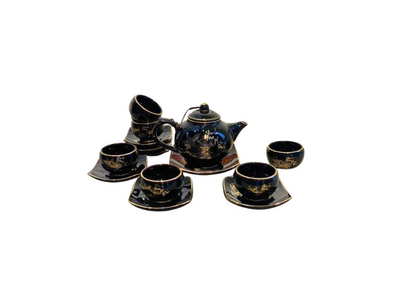 Bộ ấm chén Bát Tràng hỏa biến chim hạc 48+ mẫu bộ ấm chén bát tràng hỏa biến đẹp rẻ 2025