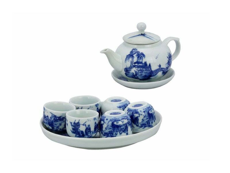 Bộ ấm chén Bát Tràng men rạn phong cảnh 72+ mẫu bộ ấm chén bát tràng men rạn đẹp rẻ 2025