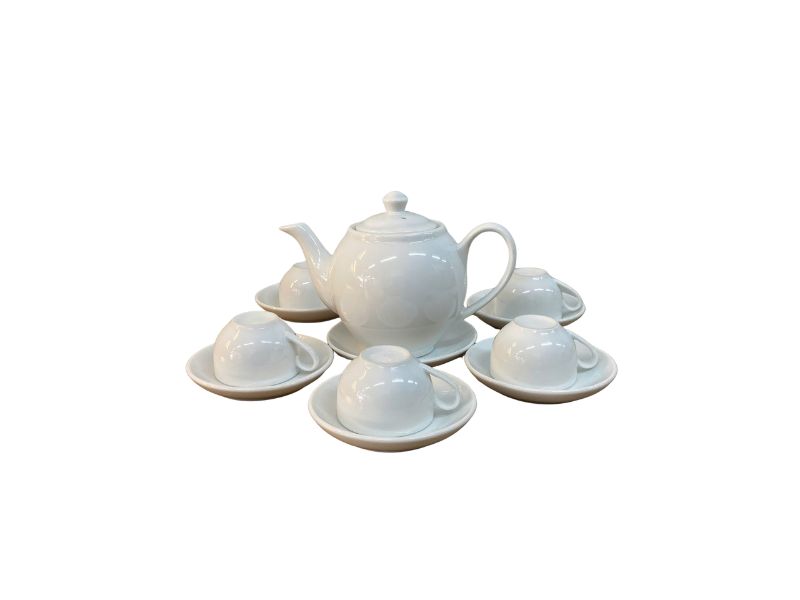 Bộ ấm chén Minh Long Peony trắng 41+ mẫu ấm chén sứ trắng minh long đẹp cao cấp 2025