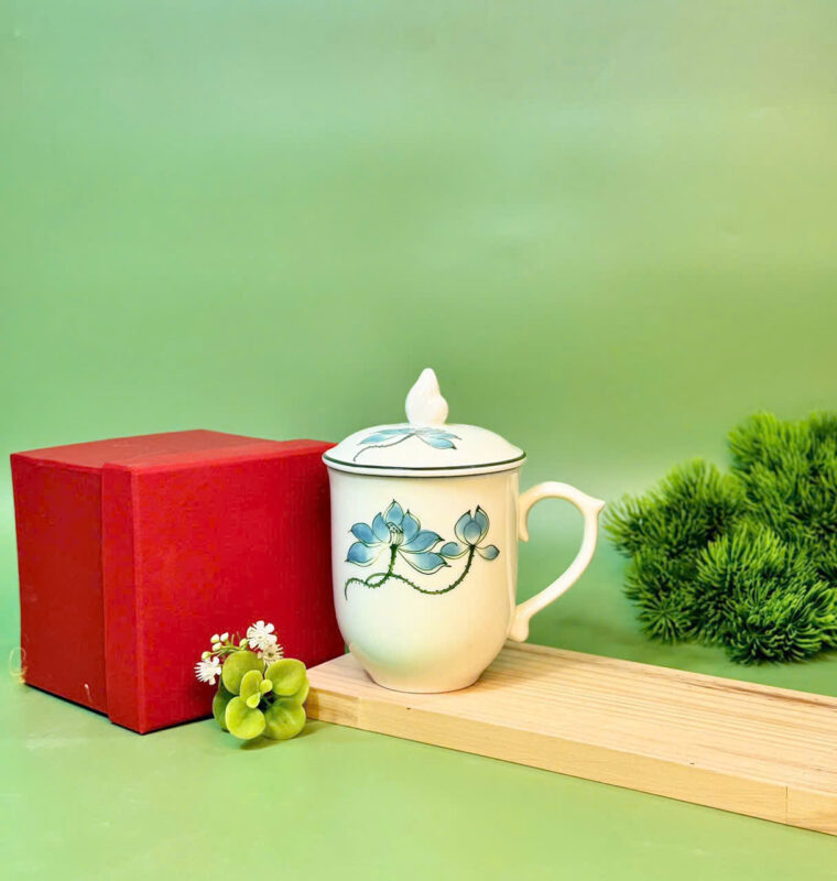 Ly Trụ Tròn Không Quai (phôi cốc sứ in logo)