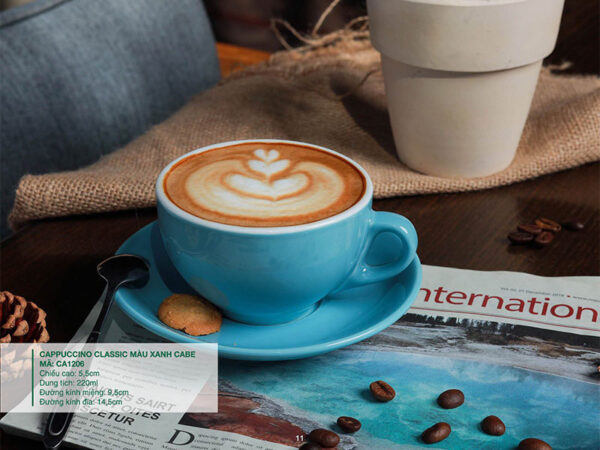 Alternative view of Ly Cappuccino sứ Classic Màu Xanh Cabe 220ml