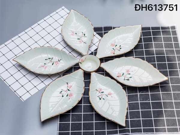 Alternative view of Bộ Hoa Mặt Trời 7 Món Hoa Văn Đào Đỏ