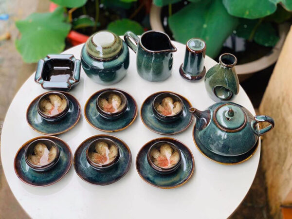 Alternative view of Bộ Trà Hỏa Biển Xanh Lam Lòng Hoa Full Pk