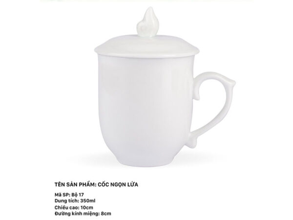 Alternative view of Cốc Sứ Chóp Lửa 350ml