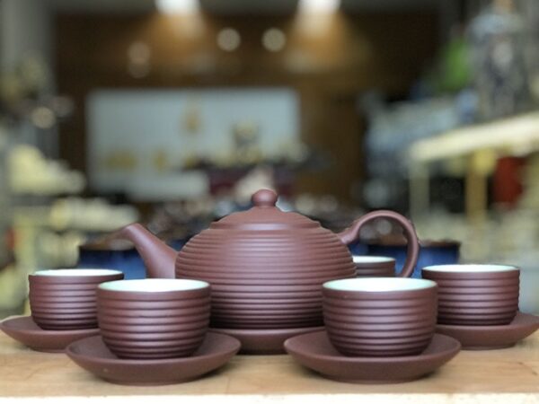 Alternative view of Bộ Ấm Trà Tử Sa Bát Tràng Tống Ganh Nâu