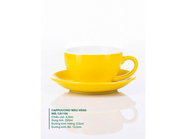 Alternative view of Ly Cappuccino Sứ Màu Vân Đá Vàng 220ml